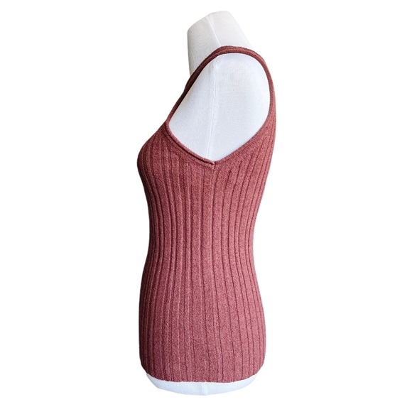 Anthropologie Knit High-Neck Tank in Cocoa Women’s Medium - Picture 6 of 9